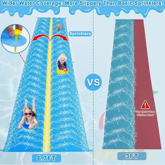 45Ft Huge Slip and Water Slide with Sprinkler - Picture 2 of 5